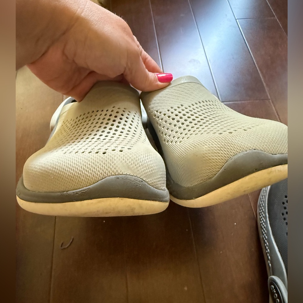 CROCS Shoes - 2 pair, one Black and one Gray - Picture 11 of 15